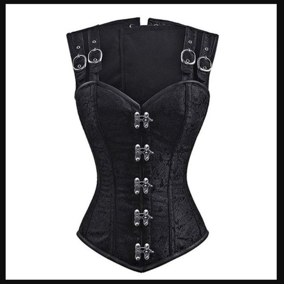 Vintage Goth Other - Black Vintage Goth Overbust Corset